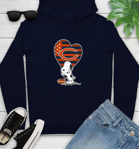 Chicago Bears NFL Football The Peanuts Movie Adorable Snoopy Youth Hoodie 4