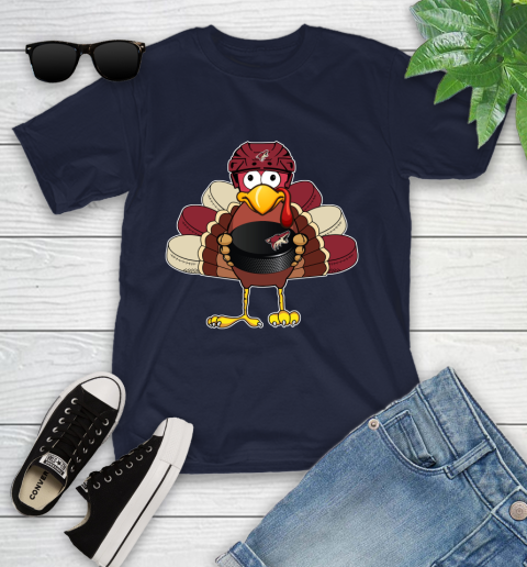 Arizona Coyotes Turkey Thanksgiving Day Youth T-Shirt 3