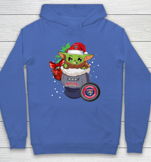 Florida Panthers Christmas Baby Yoda Star Wars Funny Happy NHL Hoodie 9