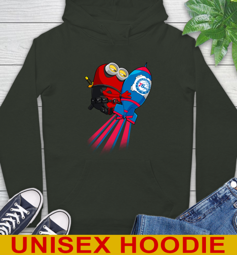 NBA Basketball Philadelphia 76ers Deadpool Minion Marvel Shirt Hoodie 12