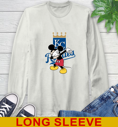Kansas City Royals MLB Baseball Dabbing Mickey Disney Sports Long Sleeve T-Shirt 12