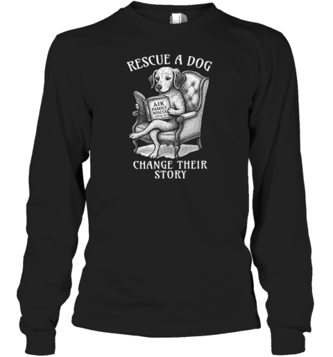 Rescue A Dog Change Their Story Premium Long Sleeve T-Shirt