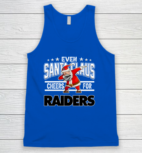 Oakland Raiders Even Santa Claus Cheers For Christmas NFL Tank Top 4