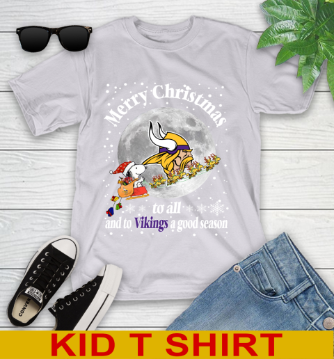 Minnesota Vikings Merry Christmas To All And To Vikings A Good Season NFL Football Sports Youth T-Shirt 4