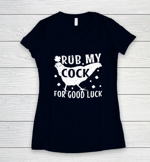 Rub My Cock For Good Luck Women's V-Neck T-Shirt 2