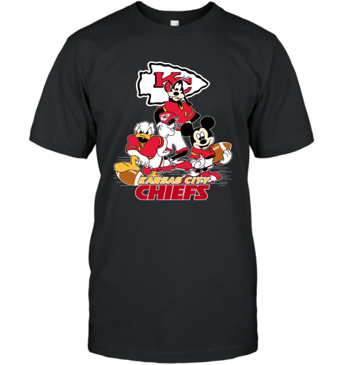 NFL Kansas City Chiefs Mickey Mouse Donald Duck Goofy Football T Shirt -  Rookbrand