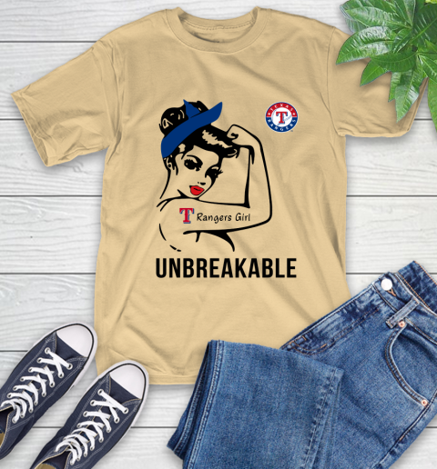 MLB Texas Rangers Girl Unbreakable Baseball Sports T-Shirt 6