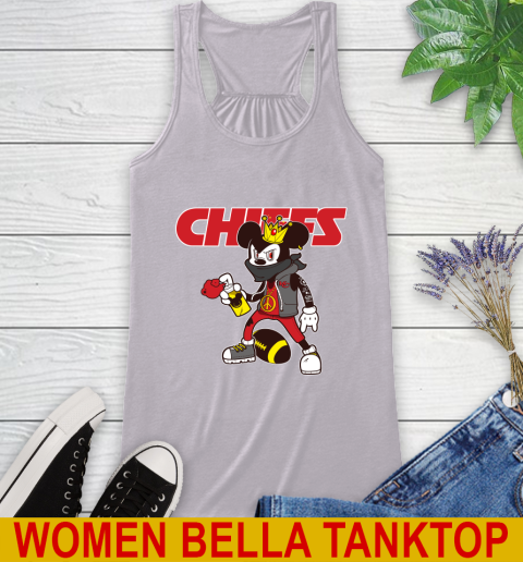 Kansas City Chiefs NFL Football Mickey Peace Sign Sports Racerback Tank 5