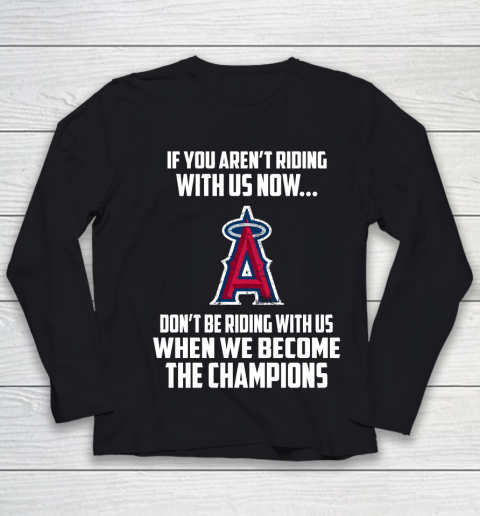 MLB Los Angeles Angels Baseball We Become The Champions Youth Long Sleeve