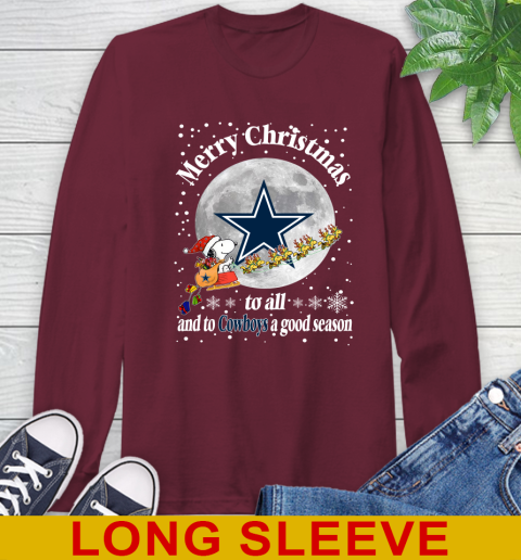 Dallas Cowboys Merry Christmas To All And To Cowboys A Good Season NFL Football Sports Long Sleeve T-Shirt 7