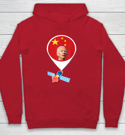 Chinese Spy Balloon Funny Surveillance Joe Biden China Flag Hoodie 6