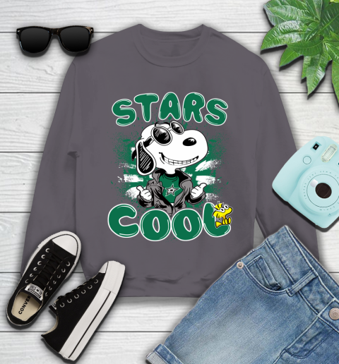 NHL Hockey Dallas Stars Cool Snoopy Shirt Youth Sweatshirt 4