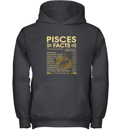Zodiac Pisces Facts Awesome Zodiac Sign Daily Value Youth Hoodie