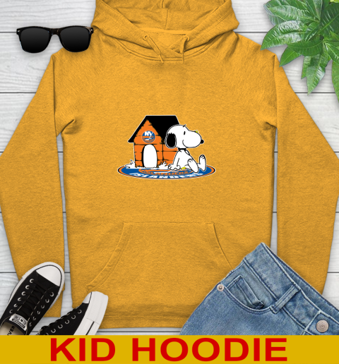 NHL Hockey New York Islanders Snoopy The Peanuts Movie Shirt Youth Hoodie 3