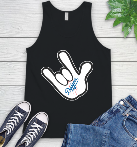 Los Angeles Dodgers MLB Baseball Mickey Rock Hand Disney Tank Top 2
