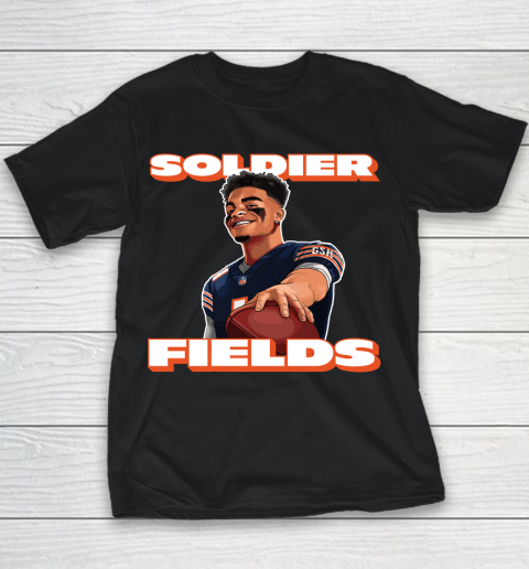 Soldier Fields, Justin Fields, Chicago Bears Youth T-Shirt