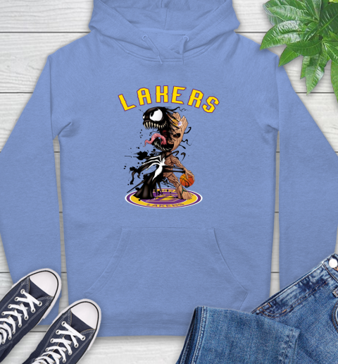 NBA Los Angeles Lakers Basketball Venom Groot Guardians Of The Galaxy Hoodie 11