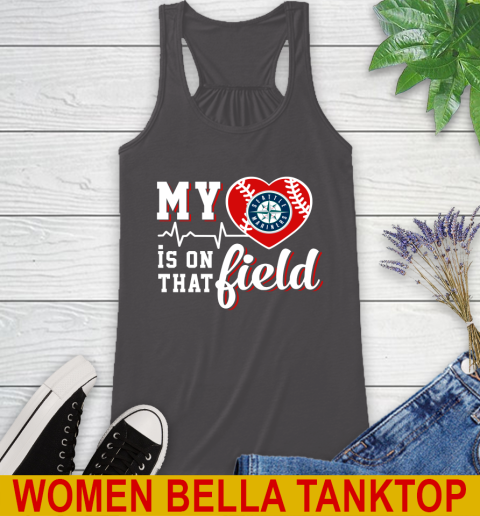 MLB My Heart Is On That Field Baseball Sports Seattle Mariners Racerback Tank 10