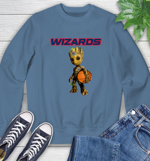 Washington Wizards NBA Basketball Groot Marvel Guardians Of The Galaxy Sweatshirt 7