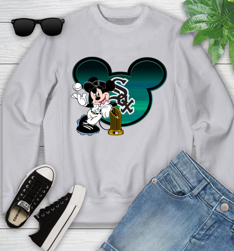 MLB Chicago White Sox The Commissioner's Trophy Mickey Mouse Disney Youth Sweatshirt 4