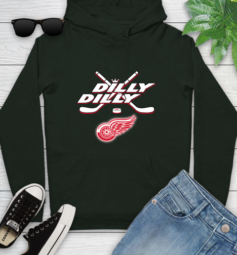 NHL Detroit Red Wings Dilly Dilly Hockey Sports Youth Hoodie 13