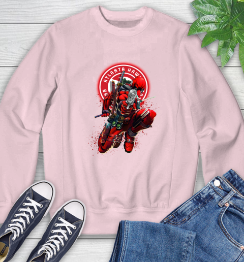 NBA Deadpool Marvel Comics Sports Basketball Atlanta Hawks Sweatshirt 9