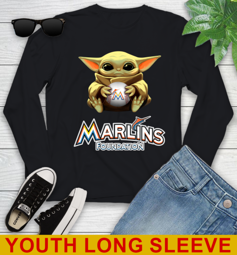 MLB Baseball Miami Marlins Star Wars Baby Yoda Shirt 123