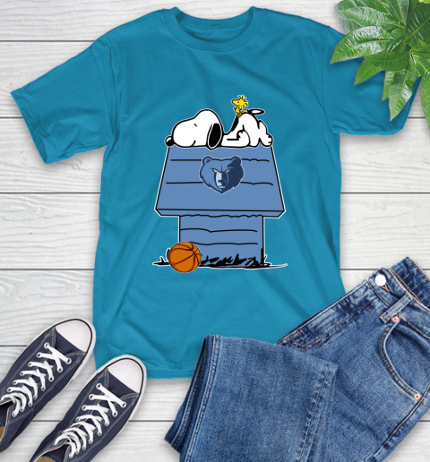 Memphis Grizzlies NBA Basketball Snoopy Woodstock The Peanuts Movie T-Shirt 8