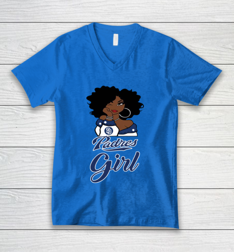 San Diego Padress Girl MLB V-Neck T-Shirt 6