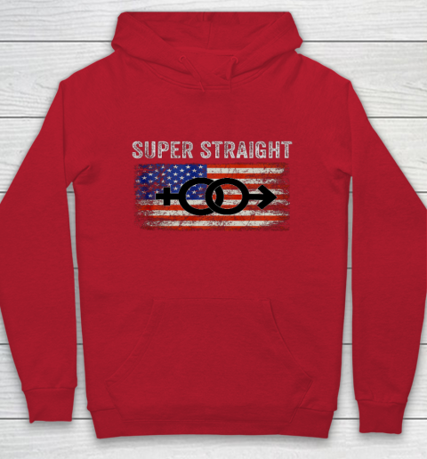 Vintage Us Flag Gender Identity Super Straight Identity Hoodie 7