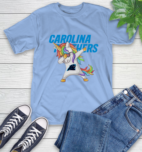 Carolina Panthers NFL Football Funny Unicorn Dabbing Sports T-Shirt 11