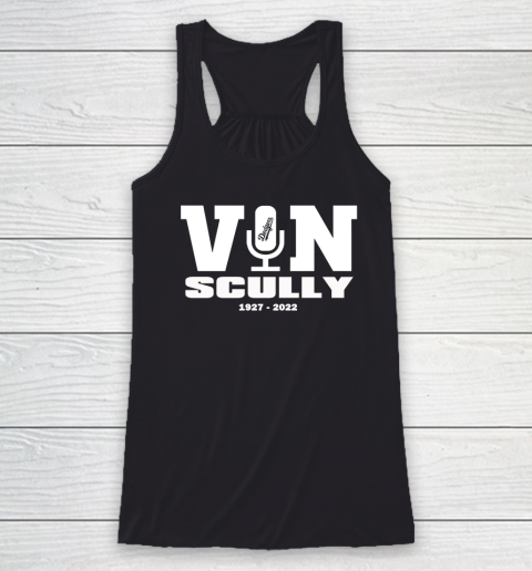 Vin Scully Microphone 1927 2022 Racerback Tank