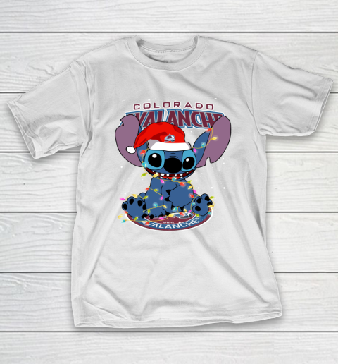 Colorado Avalanche NHL Hockey noel stitch Christmas T-Shirt