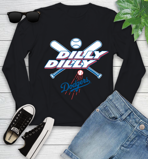 MLB Los Angeles Dodgers Dilly Dilly Baseball Sports Youth Long Sleeve 2