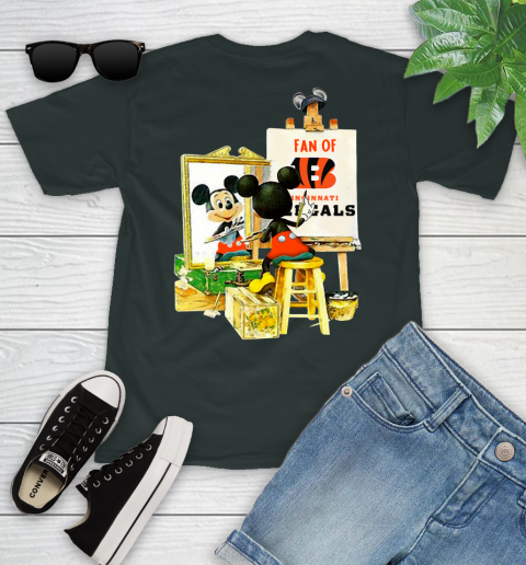 NFL Football Cincinnati Bengals Mickey Drawing Shirt 98