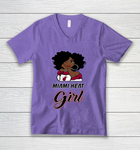Miami Heat Girl NBA V-Neck T-Shirt 9