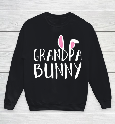 Grandpa Funny Gift Apparel  Easter Grandpa Bunny Paps Family Matching Youth Sweatshirt