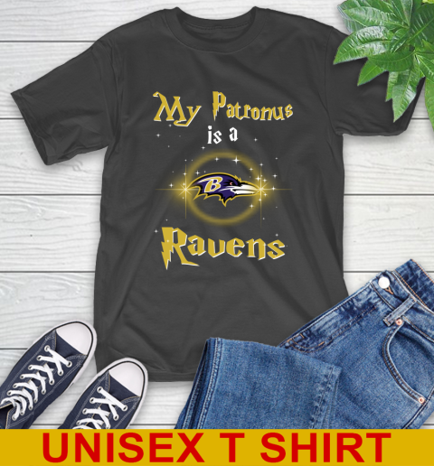 NFL Football Harry Potter My Patronus Is A Baltimore Ravens T-Shirt