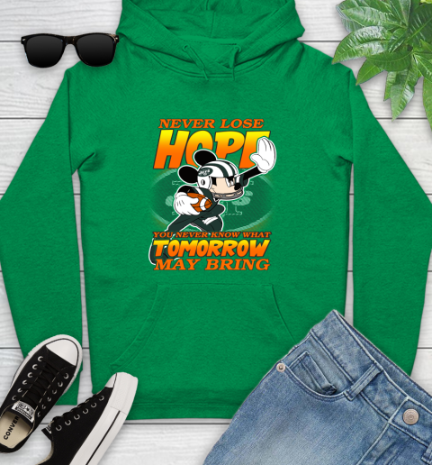 New York Jets NFL Football Mickey Disney Never Lose Hope Youth Hoodie 9