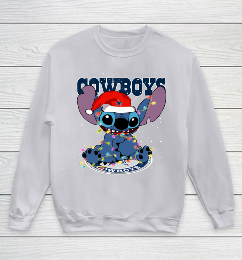Dallas Cowboys NFL Football noel stitch Christmas Youth Sweatshirt 2