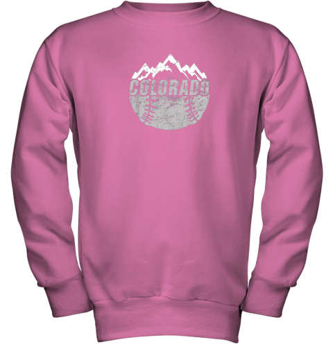 ajlk new colorado baseball rocky mountains youth sweatshirt 47 front safety pink
