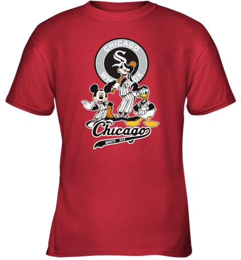 MLB Chicago White Sox Mickey Mouse Donald Duck Goofy Baseball T Shirt Youth Long  Sleeve