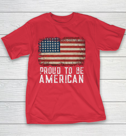 Proud American Patriotic USA Flag Youth T-Shirt 7