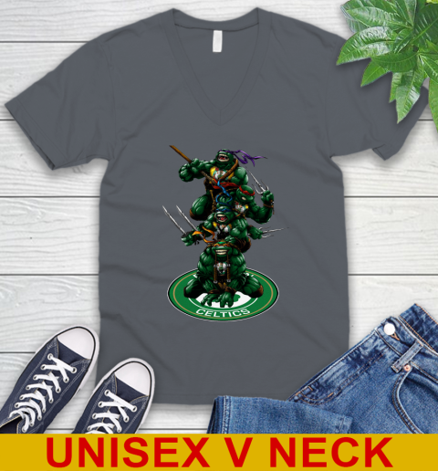 NBA Basketball Boston Celtics Teenage Mutant Ninja Turtles Shirt V-Neck T-Shirt 5