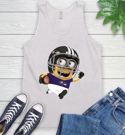 NFL Baltimore Ravens Minions Disney Football Sports Tank Top