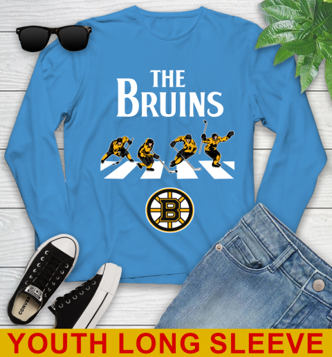 NHL Hockey Boston Bruins The Beatles Rock Band Shirt Youth Long Sleeve 8