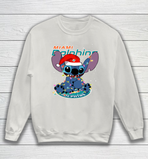Miami Dolphins NFL Football noel stitch Christmas Sweatshirt 8