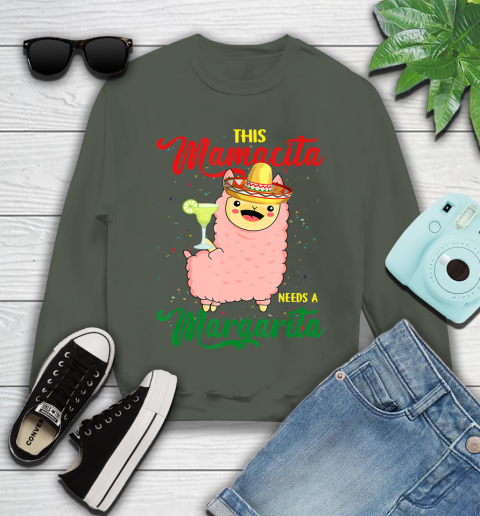 Nurse Shirt This Mamacita needs a Margarita Llama T Shirt Youth Sweatshirt 7