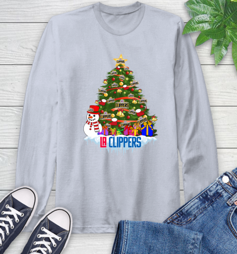 LA Clippers Merry Christmas NBA Basketball Sports Long Sleeve T-Shirt 6