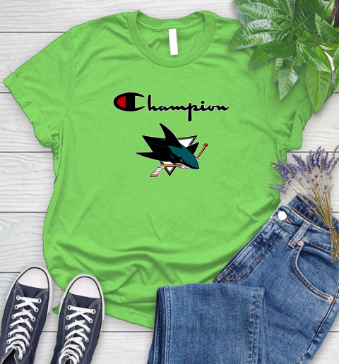 NHL Hockey San Jose Sharks Champion Shirt Women's T-Shirt 7